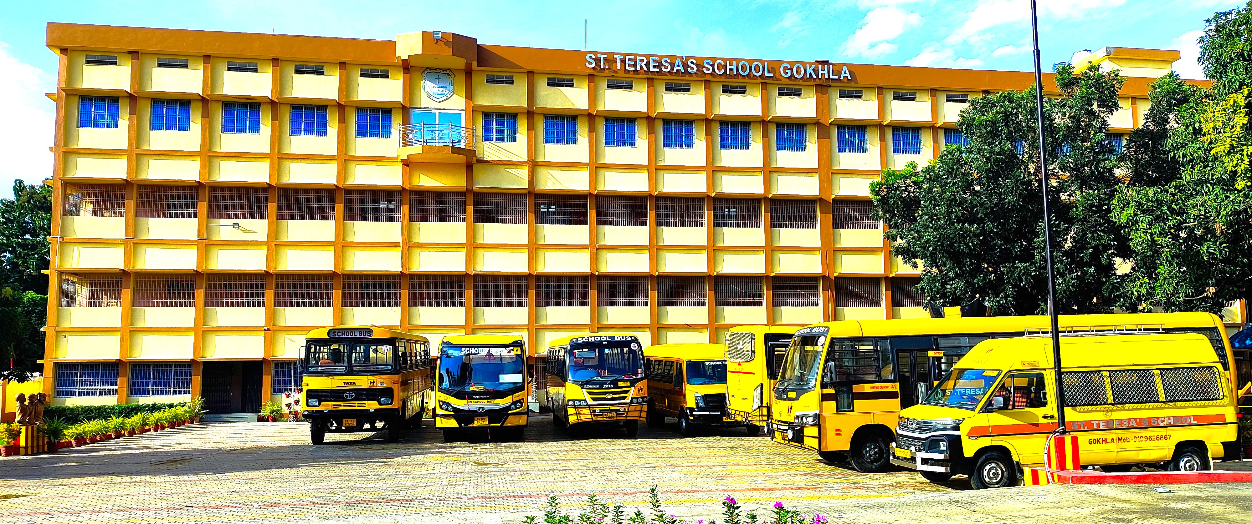 Happy parents and students